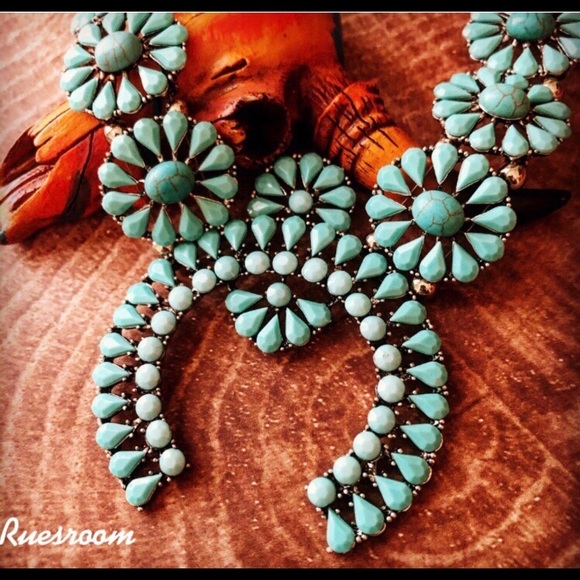 COPY - Squash Blossom Necklace, Statement necklace - Picture 2 of 5